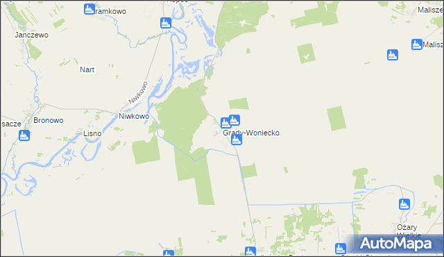 mapa Grądy-Woniecko, Grądy-Woniecko na mapie Targeo
