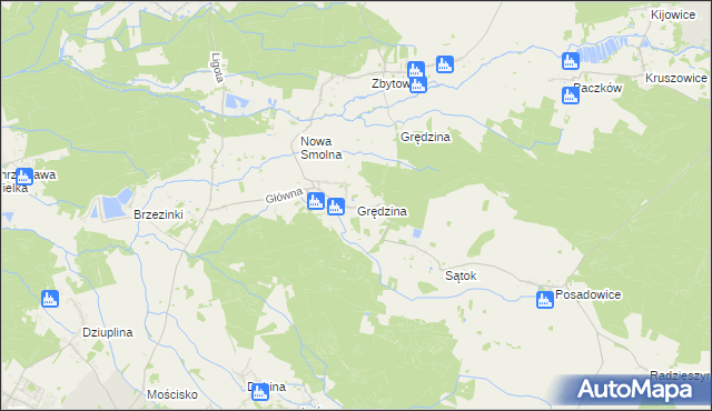 mapa Grędzina, Grędzina na mapie Targeo