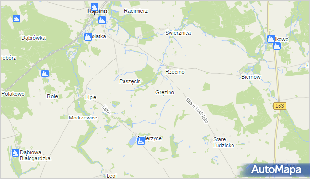 mapa Gręzino, Gręzino na mapie Targeo