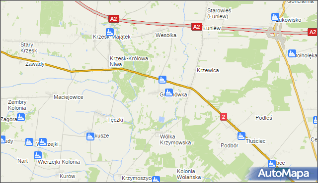 mapa Grochówka, Grochówka na mapie Targeo