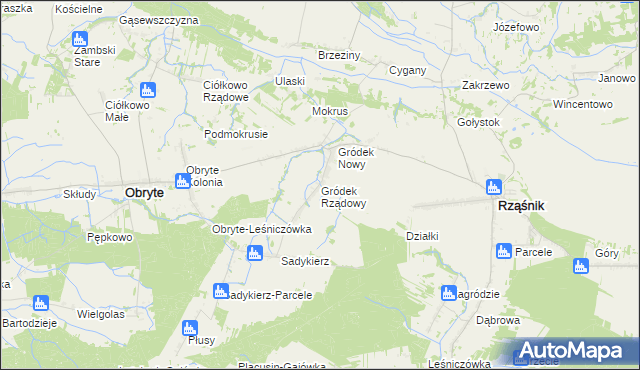 mapa Gródek Rządowy, Gródek Rządowy na mapie Targeo