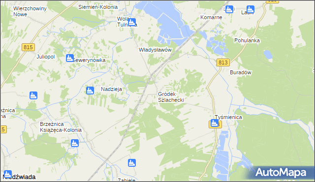 mapa Gródek Szlachecki, Gródek Szlachecki na mapie Targeo