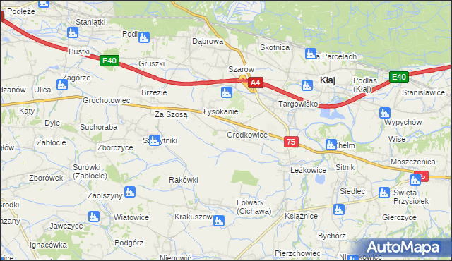 mapa Grodkowice, Grodkowice na mapie Targeo