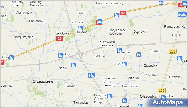 mapa Grodna, Grodna na mapie Targeo