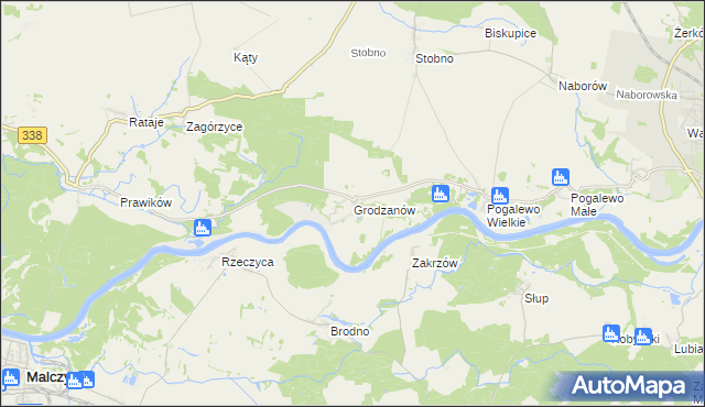 mapa Grodzanów, Grodzanów na mapie Targeo