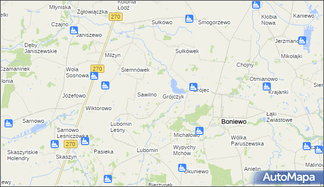 mapa Grójczyk, Grójczyk na mapie Targeo