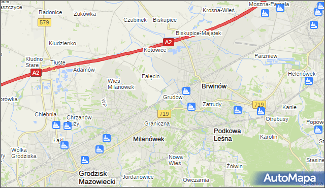 mapa Grudów, Grudów na mapie Targeo