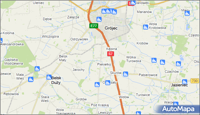 mapa Grudzkowola, Grudzkowola na mapie Targeo