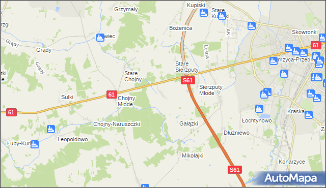 mapa Grzymały Szczepankowskie, Grzymały Szczepankowskie na mapie Targeo