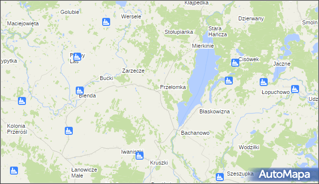 mapa Hańcza, Hańcza na mapie Targeo