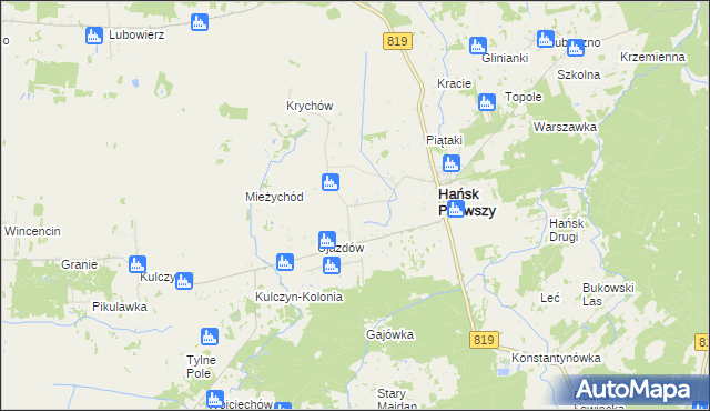 mapa Hańsk-Kolonia, Hańsk-Kolonia na mapie Targeo