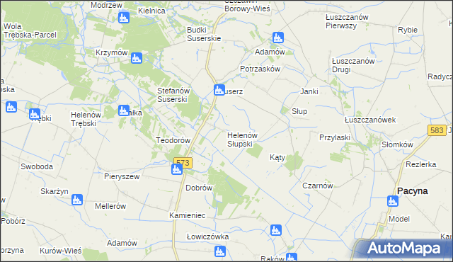 mapa Helenów Słupski, Helenów Słupski na mapie Targeo