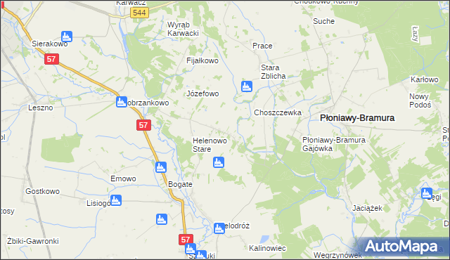 mapa Helenowo Nowe, Helenowo Nowe na mapie Targeo