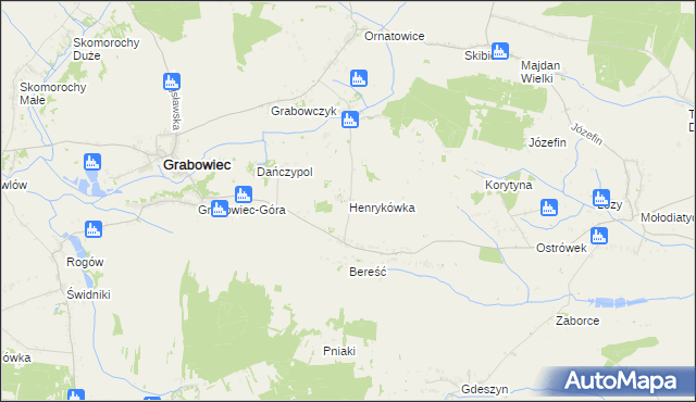 mapa Henrykówka, Henrykówka na mapie Targeo