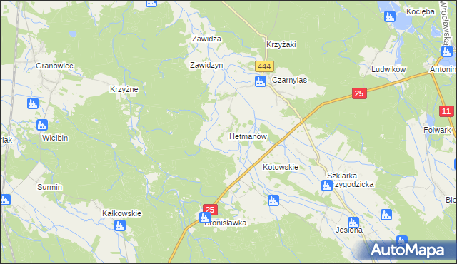 mapa Hetmanów, Hetmanów na mapie Targeo