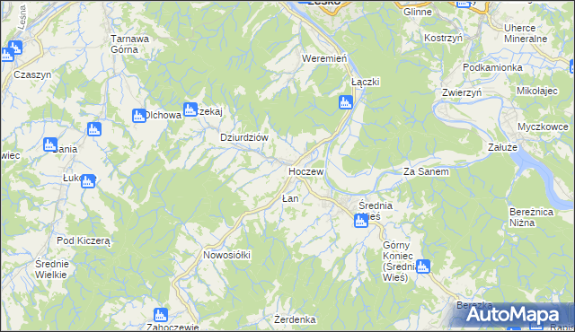 mapa Hoczew, Hoczew na mapie Targeo