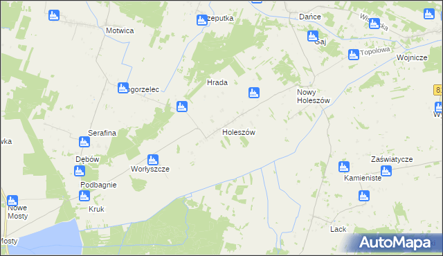 mapa Holeszów, Holeszów na mapie Targeo