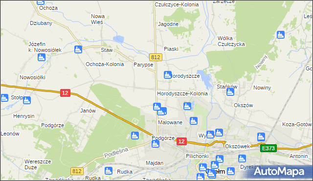 mapa Horodyszcze-Kolonia, Horodyszcze-Kolonia na mapie Targeo