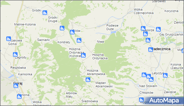 mapa Hosznia Ordynacka, Hosznia Ordynacka na mapie Targeo