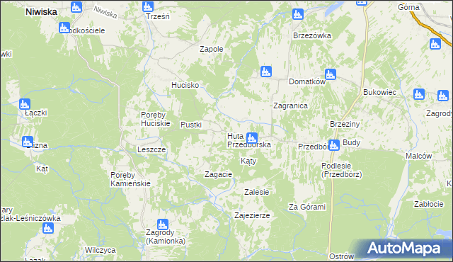 mapa Huta Przedborska, Huta Przedborska na mapie Targeo