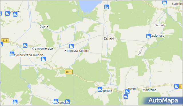 mapa Ignaców gmina Wyryki, Ignaców gmina Wyryki na mapie Targeo