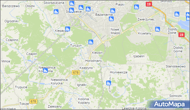 mapa Ignatki-Osiedle, Ignatki-Osiedle na mapie Targeo