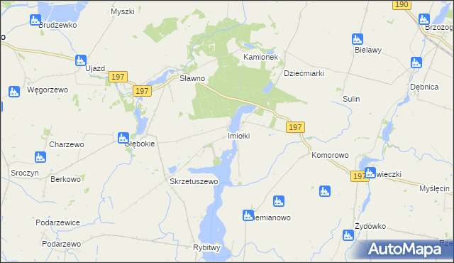 mapa Imiołki, Imiołki na mapie Targeo