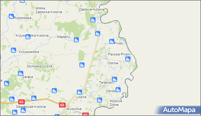 mapa Jabłeczna, Jabłeczna na mapie Targeo