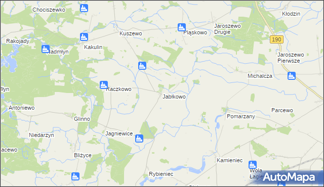 mapa Jabłkowo, Jabłkowo na mapie Targeo