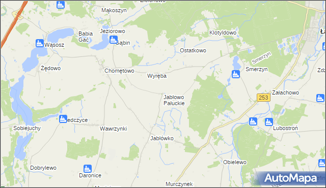 mapa Jabłowo Pałuckie, Jabłowo Pałuckie na mapie Targeo