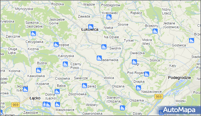 mapa Jadamwola, Jadamwola na mapie Targeo