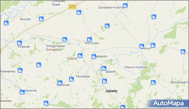 mapa Jadeszki, Jadeszki na mapie Targeo