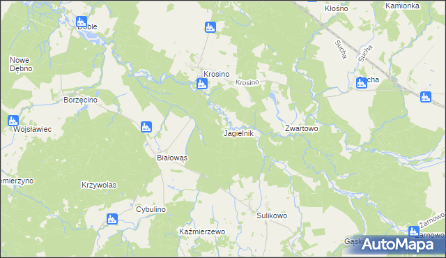 mapa Jagielnik, Jagielnik na mapie Targeo