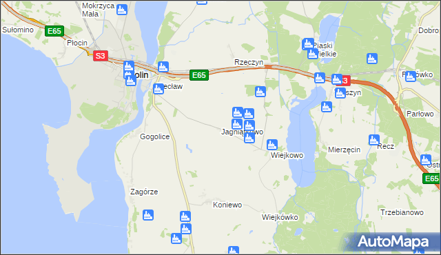 mapa Jagniątkowo, Jagniątkowo na mapie Targeo