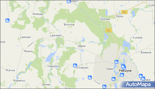 mapa Jagów, Jagów na mapie Targeo