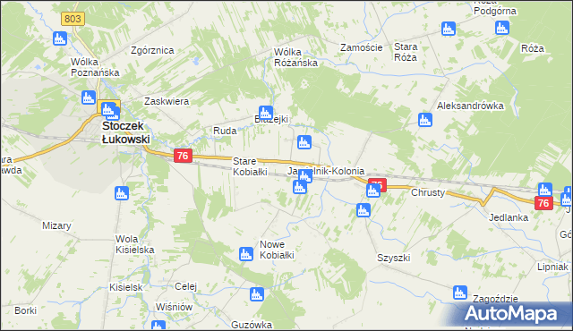 mapa Jamielnik-Kolonia, Jamielnik-Kolonia na mapie Targeo