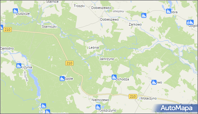 mapa Jamrzyno, Jamrzyno na mapie Targeo