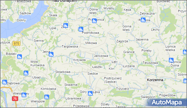 mapa Janczowa, Janczowa na mapie Targeo