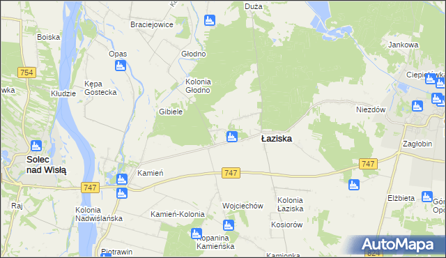 mapa Janiszów gmina Łaziska, Janiszów gmina Łaziska na mapie Targeo