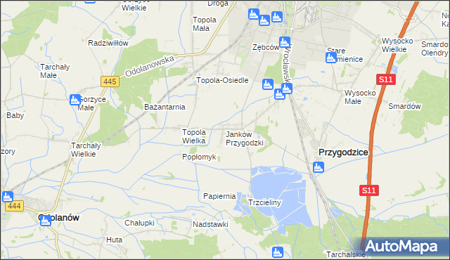 mapa Janków Przygodzki, Janków Przygodzki na mapie Targeo