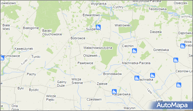 mapa Janówek gmina Mszczonów, Janówek gmina Mszczonów na mapie Targeo