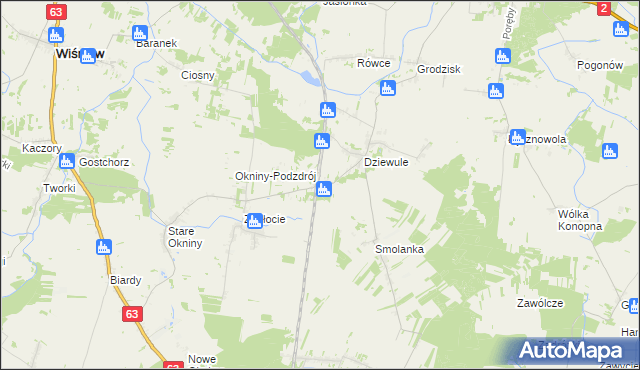 mapa Januszówka gmina Zbuczyn, Januszówka gmina Zbuczyn na mapie Targeo