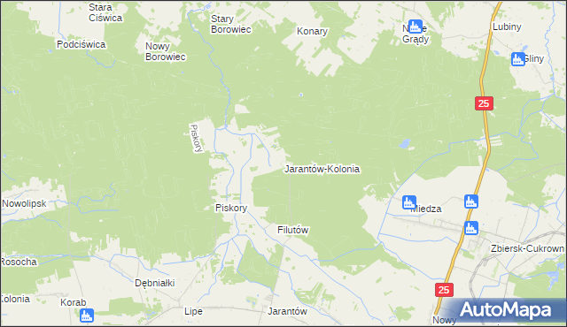 mapa Jarantów-Kolonia, Jarantów-Kolonia na mapie Targeo