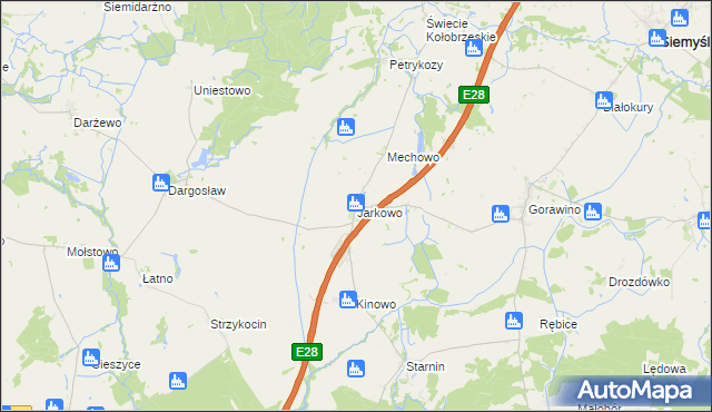 mapa Jarkowo, Jarkowo na mapie Targeo