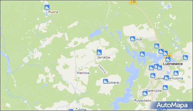 mapa Jarnatów, Jarnatów na mapie Targeo