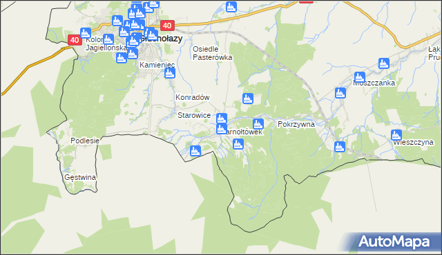 mapa Jarnołtówek, Jarnołtówek na mapie Targeo