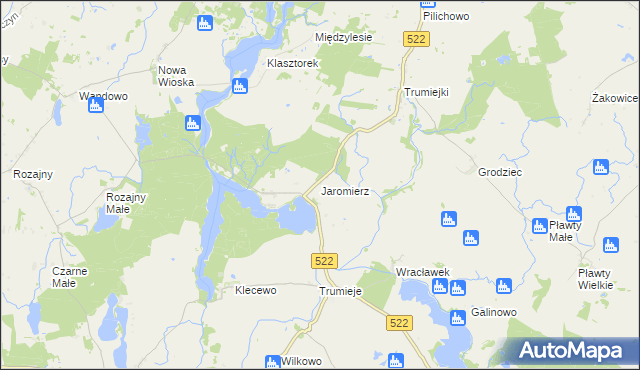 mapa Jaromierz gmina Gardeja, Jaromierz gmina Gardeja na mapie Targeo