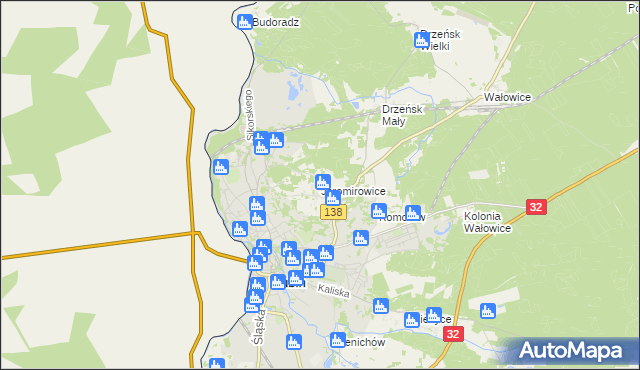 mapa Jaromirowice, Jaromirowice na mapie Targeo