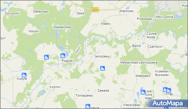 mapa Jaroszewy, Jaroszewy na mapie Targeo