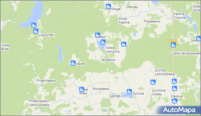 mapa Jarzębnik, Jarzębnik na mapie Targeo